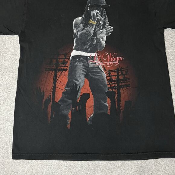 Lil Wayne Shirt Mens Medium Tour Graphic Hip Hop Vintage Y2K 2000s Rap Tee - Picture 8 of 15